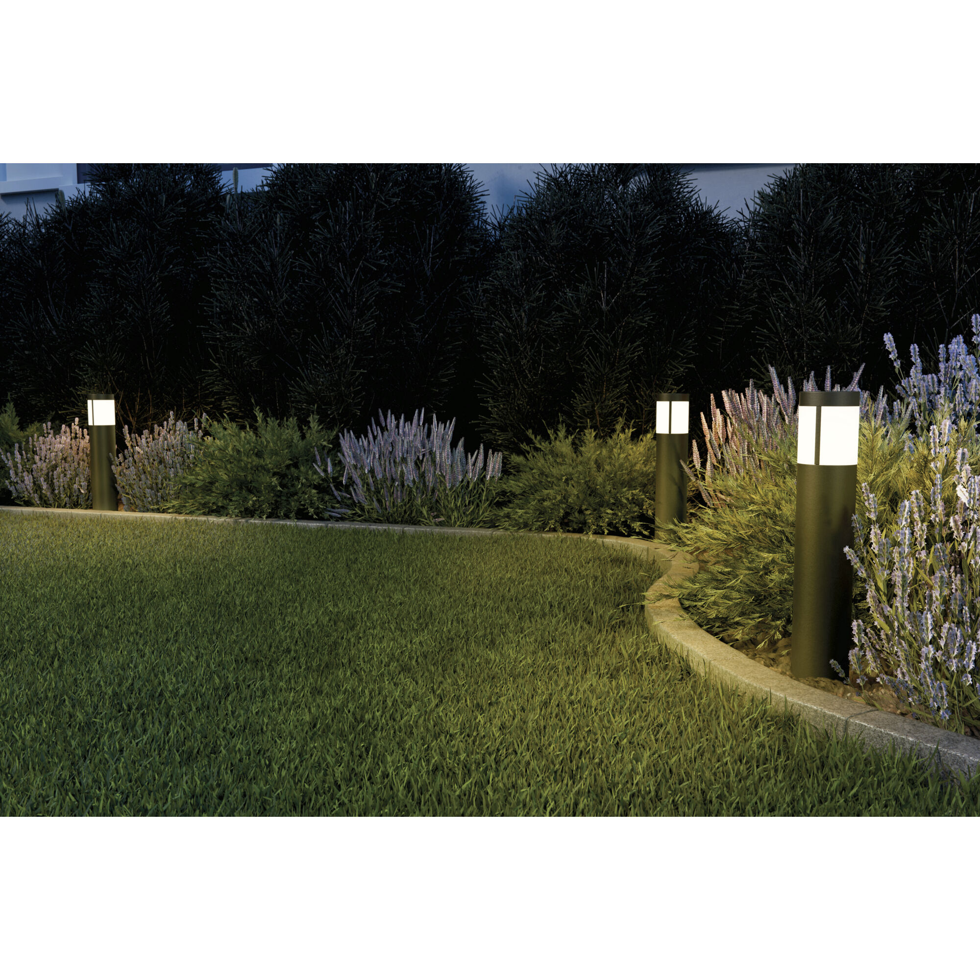 Independence 12 AC/DC 2.75 watt Textured Black Round Bollard in 3000K